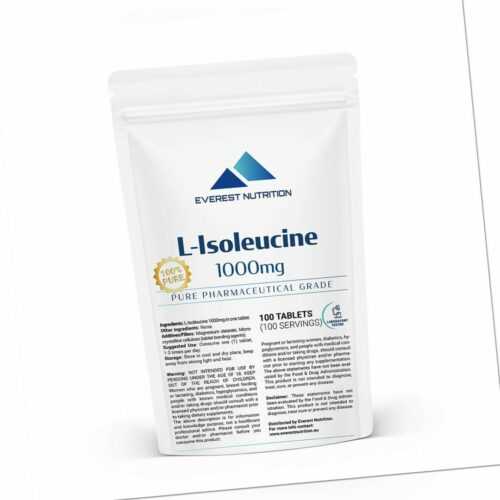 L-Isoleucin 1000 mg Tabletten Aminosäuren BCAA ANTICATABOLIC ANABOLIC