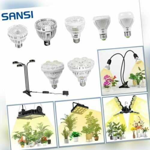 SANSI Grow LED Pflanzenlampe Vollspektrum Hydroponik 10W/15W/24W/36W E27 230V