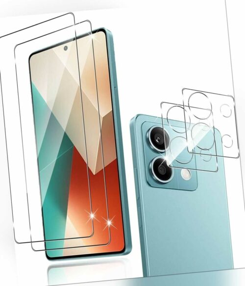 2X Schutzglas ( Display + Kamera ) für Xiaomi Redmi Note 13 5G Panzerfolie 9H