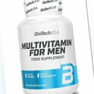 BioTech USA Multivitamin for Men 60 Tabletten - Vitamine Mineralien für Männer