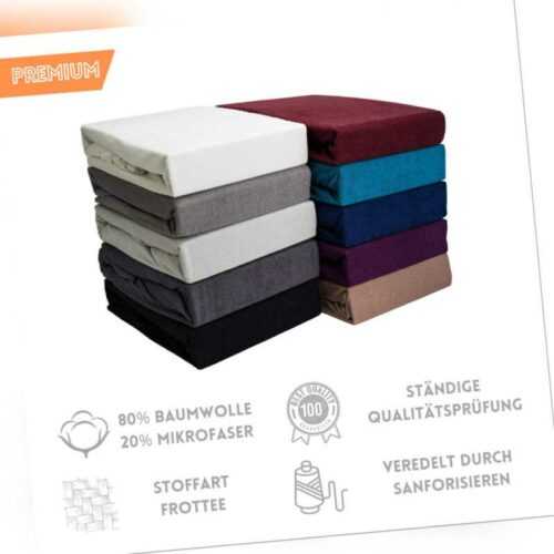 Frottee Spannbettlaken Boxspringbett Wasserbett Bettlaken - 20 Farben - 4 Größen