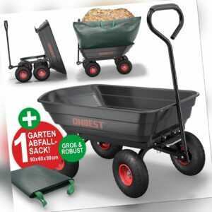 Transport Garten Wagen Kippfunktion 300 kg 75 L Plattform Kipp Boller Hand Karre