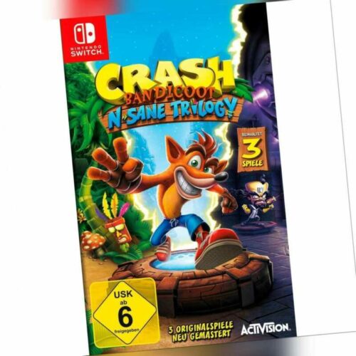 Crash Bandicoot N.Sane Trilogy = 3 Originalspiele Nintendo Switch NEU&OVP