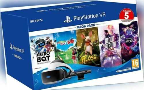 SONY Playstation 4 VR Mega Pack VR Headset PS Camera 5 Games Bundle - NEU - OVP