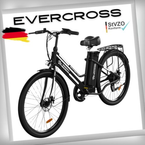 City E-Bike EVERCROSS 26" Damen/Herren Elektrofahrrad 250W Motor Pedelec Ebike