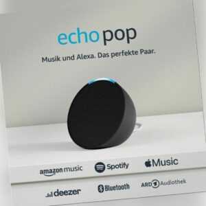✅ Amazon Echo Pop Smarter Lautsprecher - Anthrazit - NEU & OVP✅