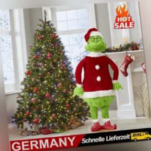 60cm Der Grinch Gestohlene Puppe Plüsch Weihnachten Kinder Spielzeug Geschenk DE
