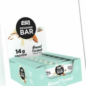 ESN DESIGNER BAR BOX HIGH PROTEIN EIWEIß RIEGEL OHNE ZUCKER 12x45 ALMOND COCONUT