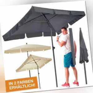 Sonnenschirm Rechteckig Knickbar UV 50+ Garten Markt Strand Ampel Balkon Schirm