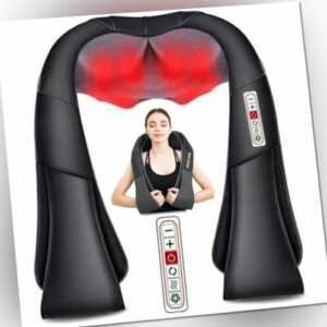 Massagegerät schwarz Shiatsu Nacken Rücken Massage Nackenmassagegerät| SDH256