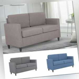 2 Sitzer Sofa Stoffsofa Couch Sessel mit Abnehmbare Kissen Wohnzimmer Sitzmöbel