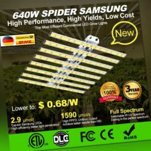 640W Samsung Led Grow Light Bar Full Spectrum für 6x6ft Zimmerpflanzen Veg Bloom