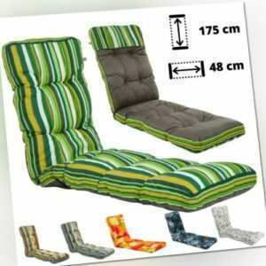 Deckchair Auflage Polster Liegestuhl Liegenauflage Sonnenliege Kissen 175x48 cm