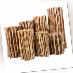 Staketenzaun H:50-120cm Gartenzaun Holz Zaun Haselnuss Teichumrandung Rollzaun