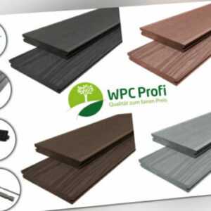 WPC Profi Terrassendielen Garten Premium Massiv Diele 20mm Bausatz Set 12 - 68m²