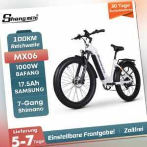 Shengmilo E-Bike 26 Zoll BAFANG 1000-W 48V Elektrofahrrad 840Wh E-Mountainbike