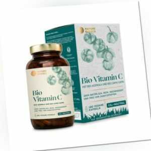 Bio Vitamin C 160mg hochdosiert 180 Kapseln Vegan Nachhaltig - Nature Basics