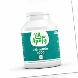 L-Ornithin 1000 | Unterstützt die Entgiftung | Vegan | 120 Tabletten