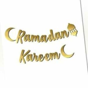 Ramadan Kareem Yazılı Kaligrafi Banner Gold Renkli 200x20 Cm Ramazan Bayramı Alt