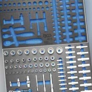 Werkzeugeinlage Umschalt-Ratschen Steckschlüsseleinsätze, 80-tlg. leer / gefüllt