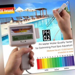 Digital WasserTester PH Wert Prüfer Chlor Messgerät Messer WaterAquarium Pool DE