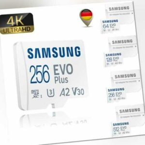 Samsung EVO Plus Micro SD Karte Speicher 64GB 128GB 256GB 512GB Speicherkarte