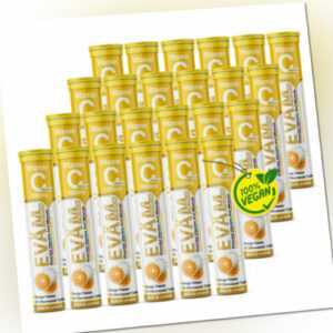 Vitamin C 1000 EVÄM Brausetabletten Vegan Orange 24x 20 Stück Hergestellt in DE