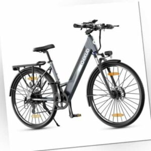 Qekud e-Bike, Elektrofahrrad 26'' Trekkingrad e-City Fahrrad mit 36V 12.5Ah