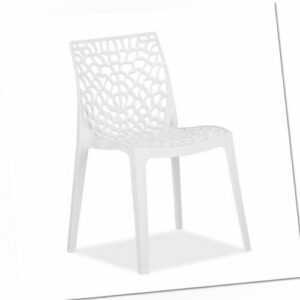 Gartenstühle Stapelbar Kunststoff Set 2 4 6 Stühle Weiß Balkonstuhl Homestyle4u