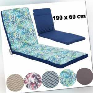 Deckchair Auflage Polster Liegestuhl Liegenauflage Sonnenliege Kissen 190x60 cm