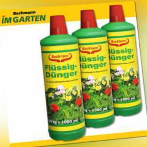 Beckmann 3x 1 l Beckhorn Flüssigdünger Universaldünger Zierpflanze Gartenpflanze