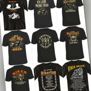 Biker T-Shirts Herren Motorrad Shirt Geschenke für Männer T-Shirts mit Sprüchen