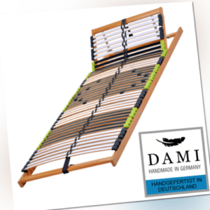 DaMi Relax Lattenrost 7 Zonen verstellbar Buchenholz Bett Matratze Lattenrahmen