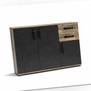 Sideboard Kommode MOSSO MO4 mit 2 Schubladen und 3 Türen Old Style/Matera