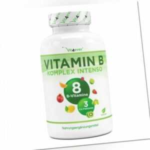 Vitamin B Komplex 240 Kapseln - Alle 8 B-Vitamine + 3 Co-Faktoren - Vegan
