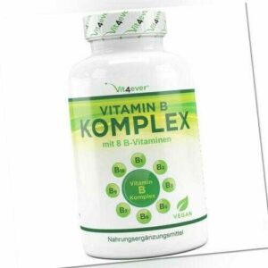 Vitamin B Komplex 365 Tabletten (vegan) B1 B2 B3 B5 B12 + Biotin + Folsäure