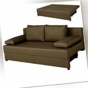 Schlafsofa - braun - Webstoff - Staukasten Sofa Couch Gästecouch Gästesofa