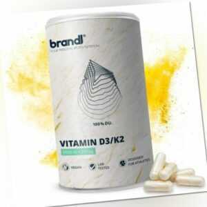 Vitamin D3 K2 Vegan | Vitamin D3 K2 hochdosiert mit 5.000 IU + 250 μg optimiert
