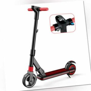 Elektro Scooter Kinder Schwarz Elektroroller LED Kinderroller Klappbar E-scooter