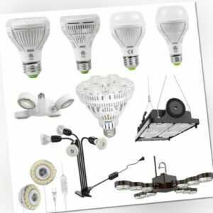 10W/15W/24W/36W/100W E27 Grow LED Pflanzenlampe Vollspektrum Hydrop Timer 230V