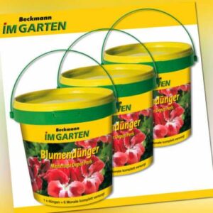 Beckmann 3 x 1 kg Blumendünger | Mastercote Depot-Perls Volldünger Rosen