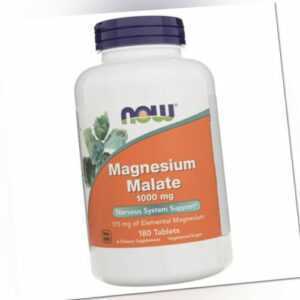 NOW FOODS Magnesium Malat (Magnesiumapfel) 1000 mg 180 Tabletten