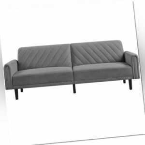 Schlafsofa 3-Sitzer-Sofa Klappbares Bettsofa bis 360 kg Belastbar Dunkelgrau
