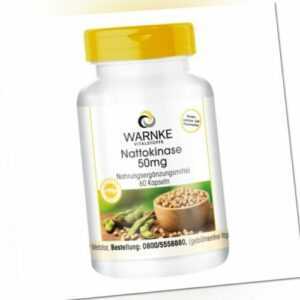 Nattokinase 50 mg - 60 Kapseln, fermentiert, 1000 FU, vegan | Warnke Vitalstoffe