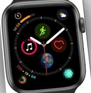 Apple Watch Series 4 schwarz Smartwatch GPS 44mm Fitnesstracker iOS  - NEU