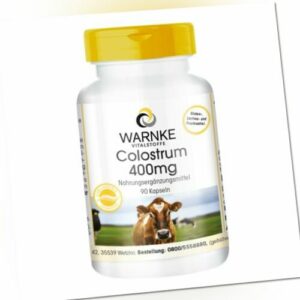 Colostrum 400 mg - 90 Kapseln mit 30% Immunglobulin G | Warnke Vitalstoffe