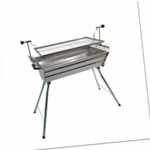 Mangal Grill Ararat Edelstahl 2mm Schaschlikgrill mit verstellbare Grillhöhe