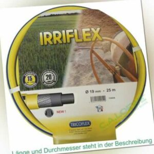 50 m Wasserschlauch Irriflex gelb, 3/4" = 19 mm Tricoflex Gartenschlauch