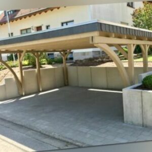 Carport Doppelcarport 6x5m Schneelast 85 o. 125 kg/m² o. Solar Holz Kiefer kdi