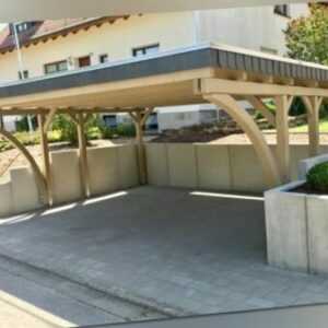 Doppelcarport 6x5, Schneelast 85 o. 125 kg/m² o. Solar Holz Fichte unbehandelt